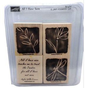 Stampin Up All I Have Seen 4 Piece Rubber Stamp Kit Mounted Spring Sayings
